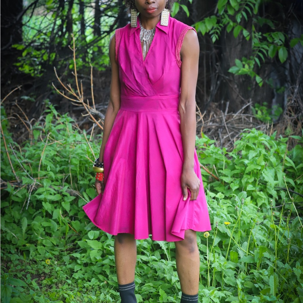 Fuschia Beverly Johnson Upstyled Dress - image 5